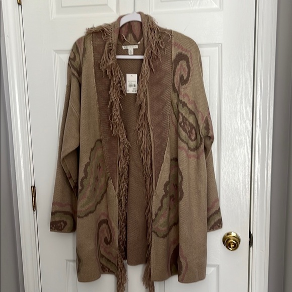 Cato Sweaters - NEW Women's Tan Fringed Sweater